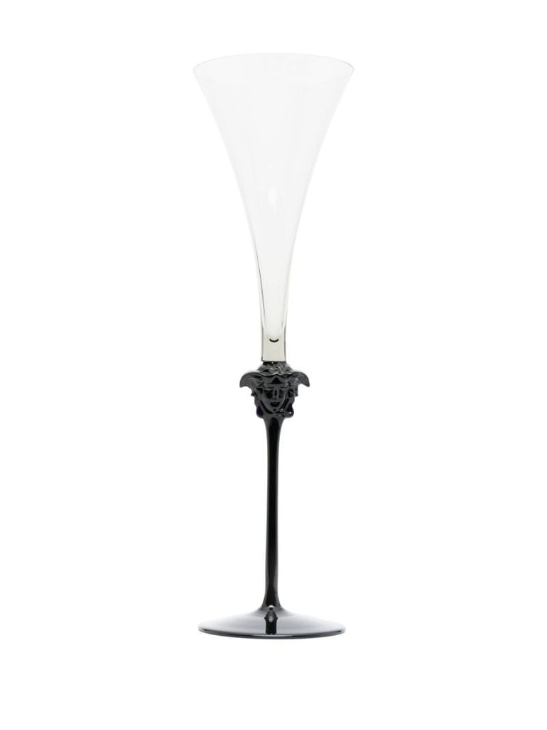 Black Medusa Champagne Flute Glass