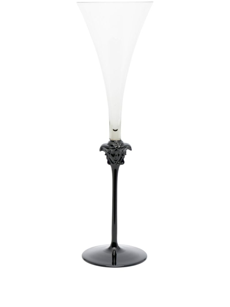 Black Medusa Champagne Flute Glass