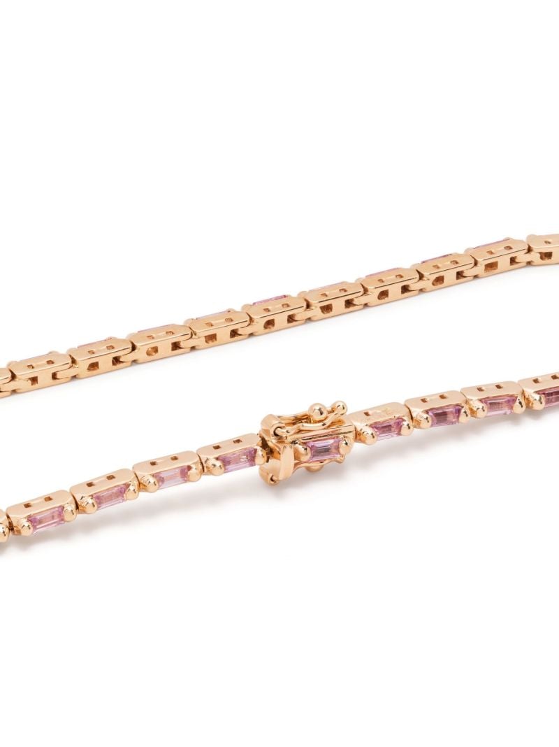 18kt Rose Gold Linear Sapphire Tennis Bracelet