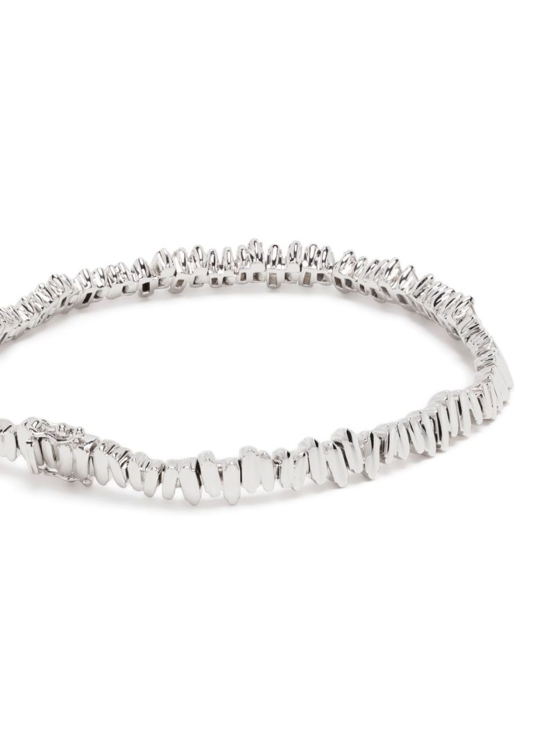 18k White Gold Id Diamond Bracelet