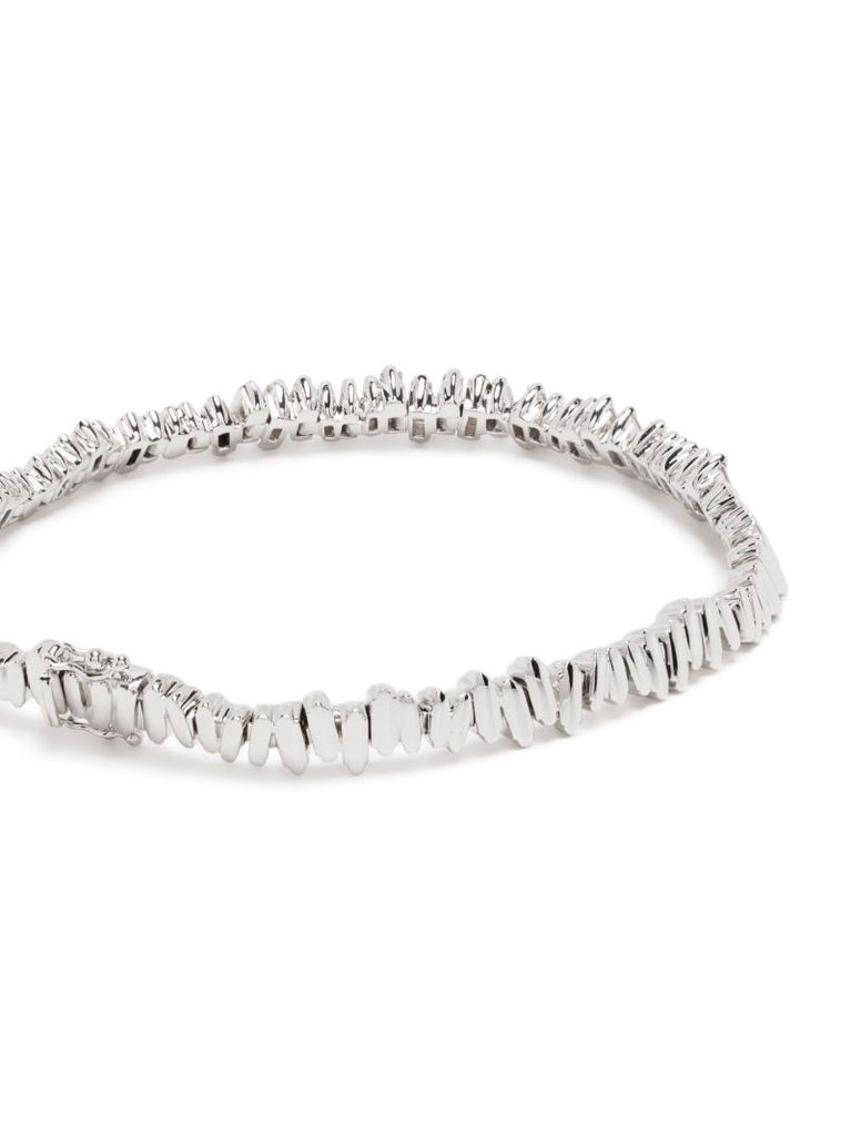18k White Gold Id Diamond Bracelet