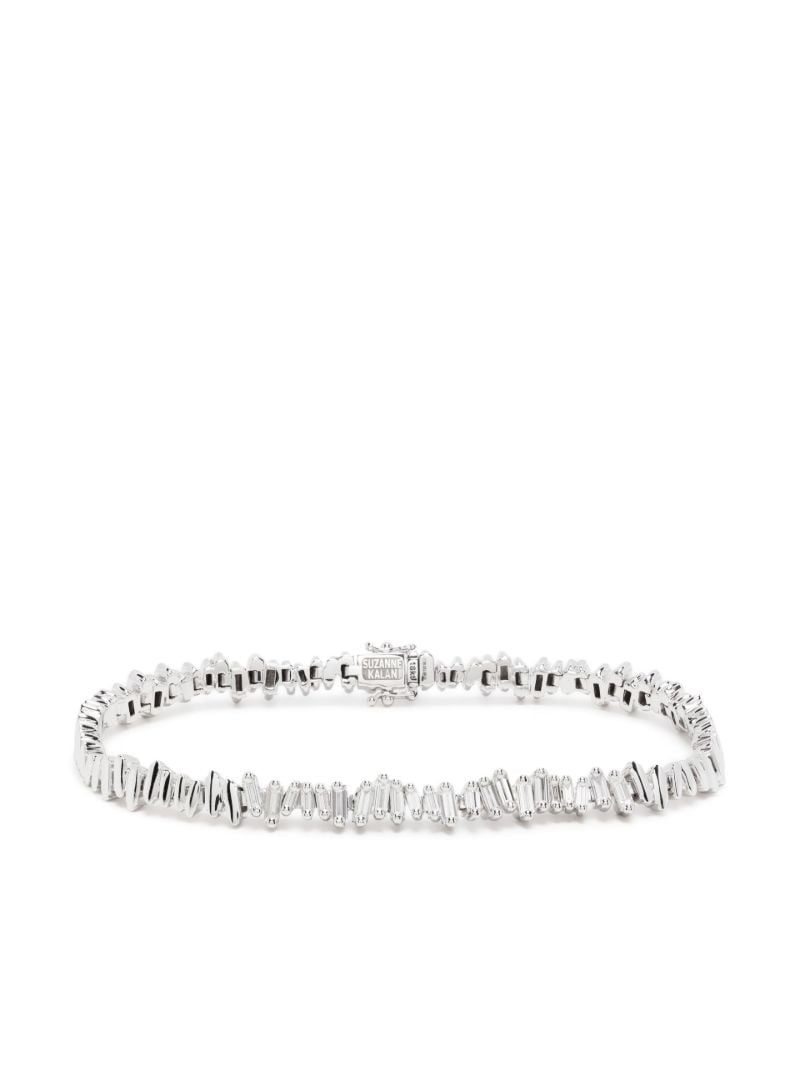 18k White Gold Id Diamond Bracelet