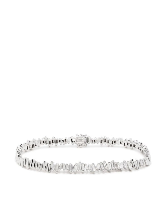 18k White Gold Id Diamond Bracelet