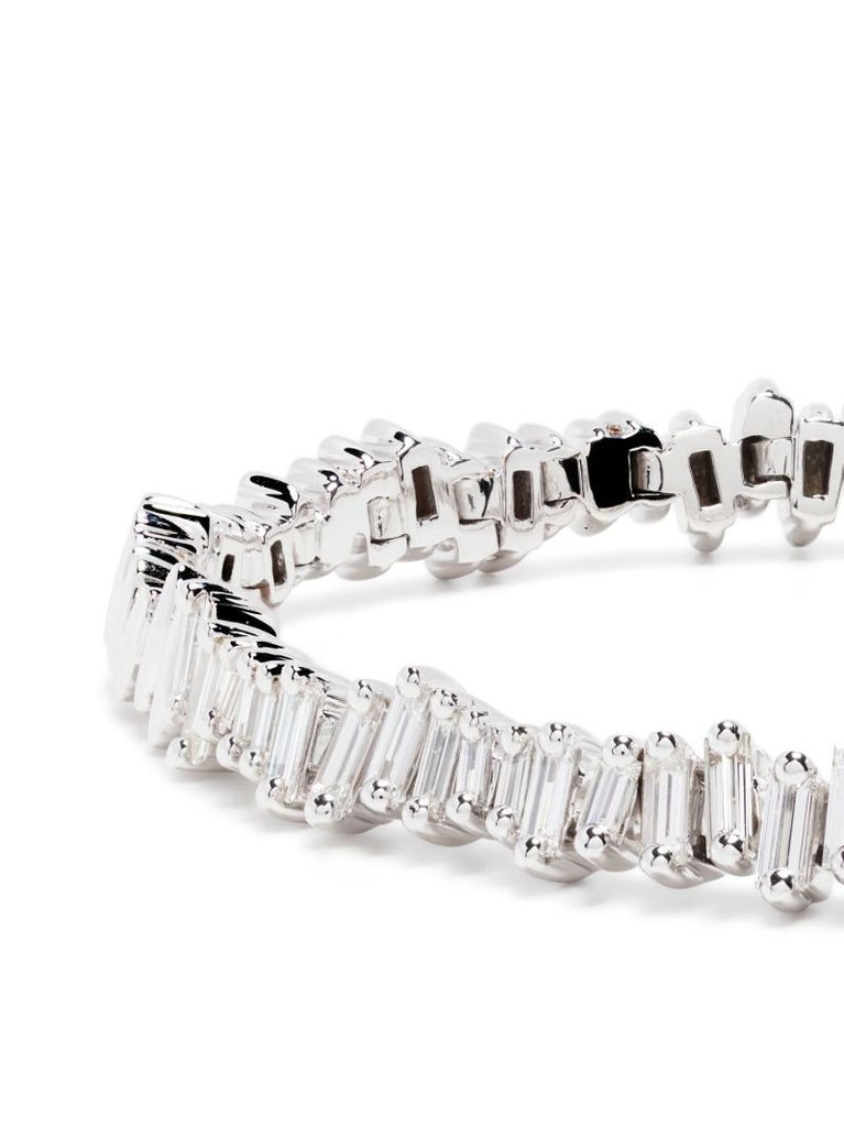 18k White Gold Id Diamond Bracelet
