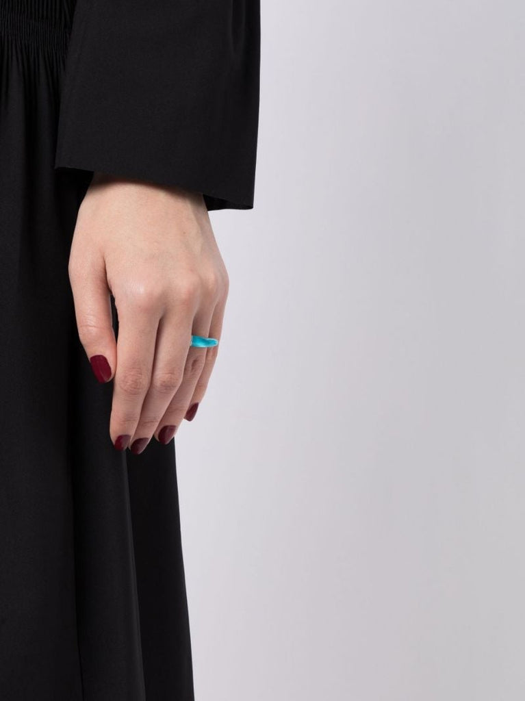 18k White Gold Shard Stack Crystal Ring