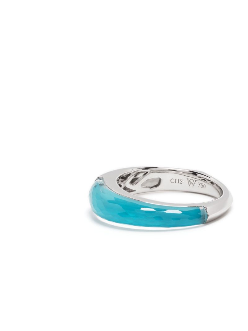 18k White Gold Shard Stack Crystal Ring