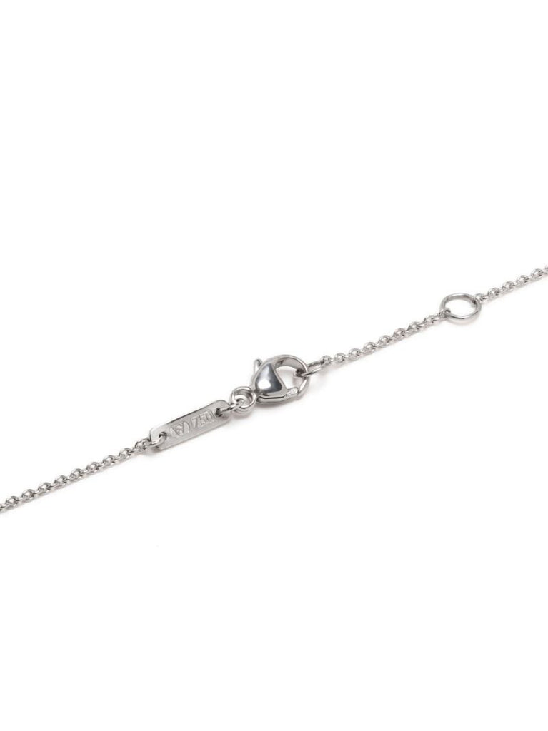 18k White Gold Feather Diamond Necklace
