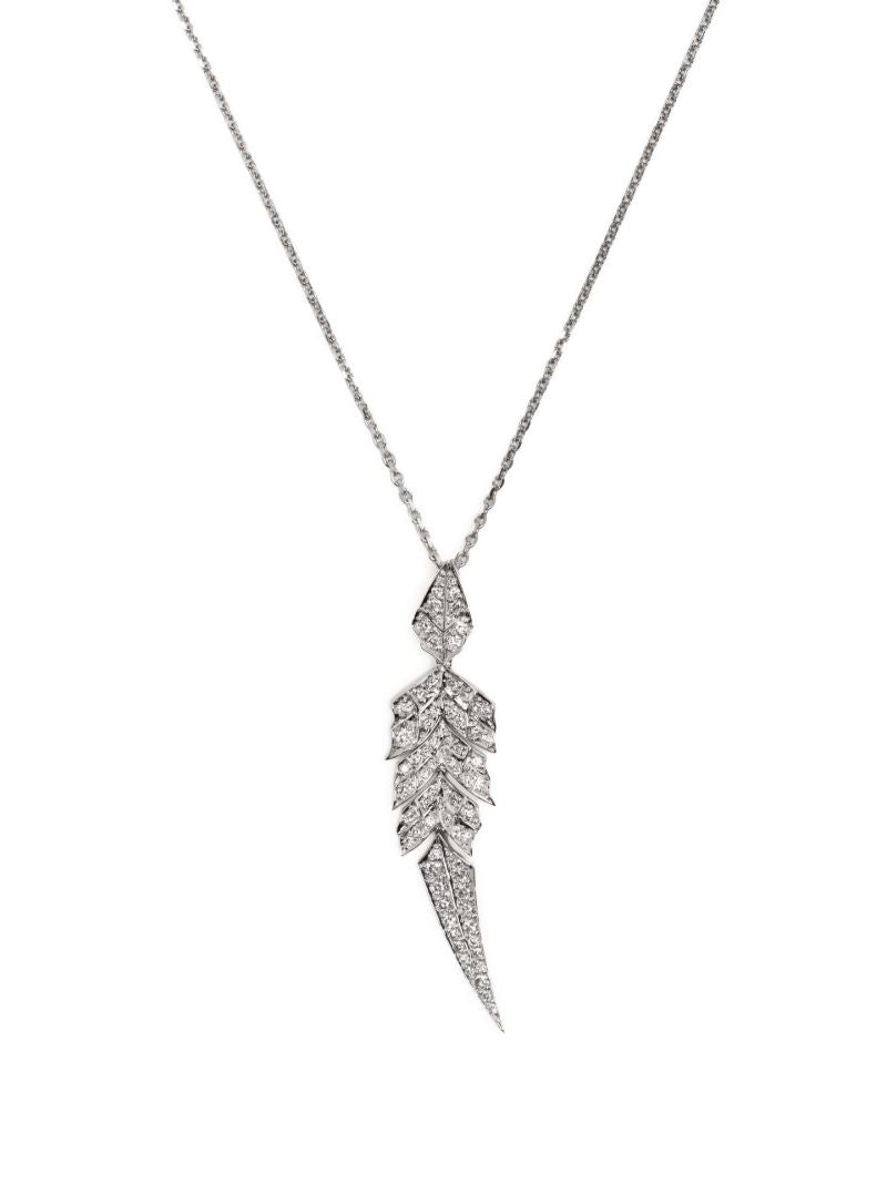 18k White Gold Magnipheasant Diamond Necklace