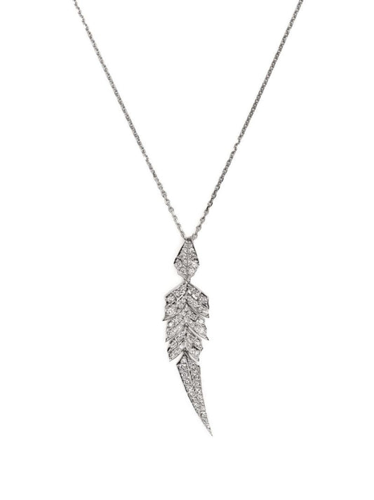 18k White Gold Magnipheasant Diamond Necklace