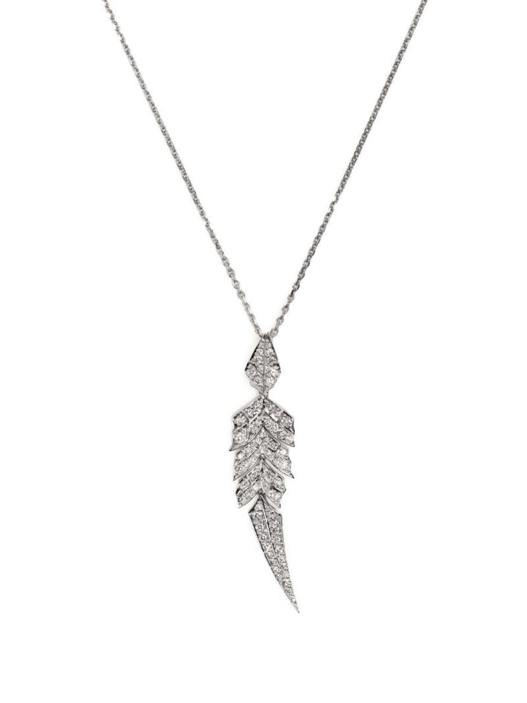 18k White Gold Magnipheasant Diamond Necklace