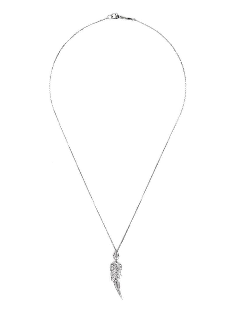 18k White Gold Magnipheasant Diamond Necklace