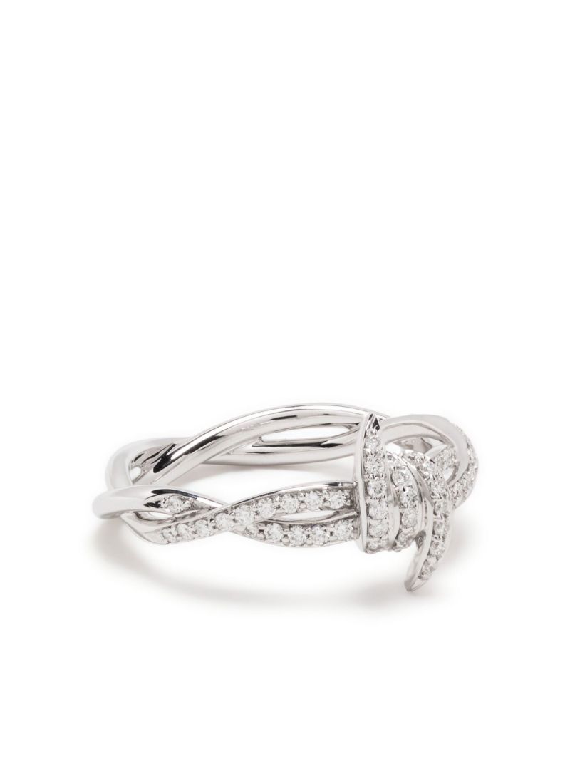 18k White Gold Forget Me Not Diamond Ring
