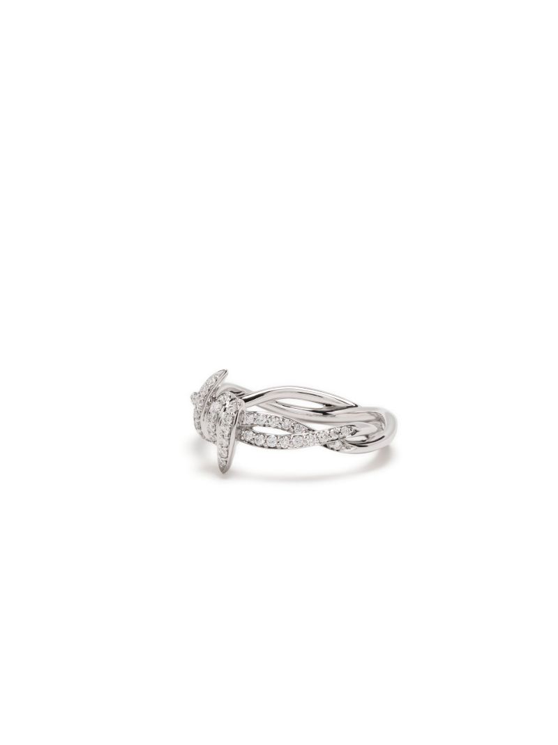 18k White Gold Forget Me Not Diamond Ring
