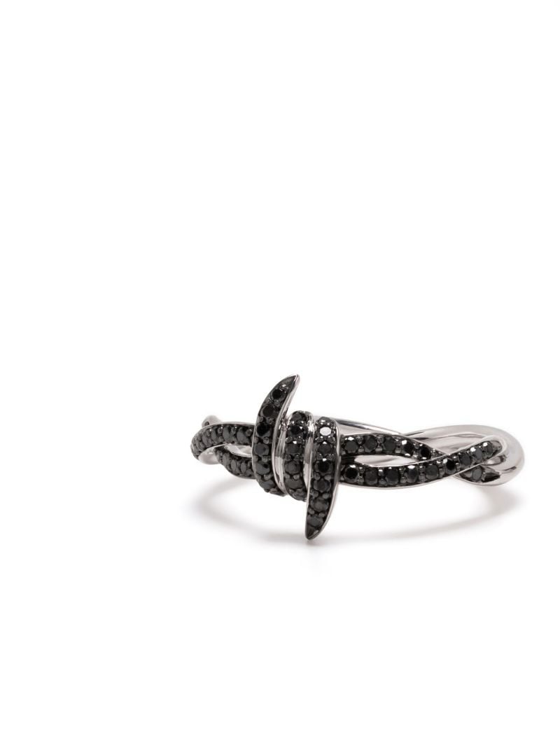 18k White Gold Forget Me Knot Diamond Ring