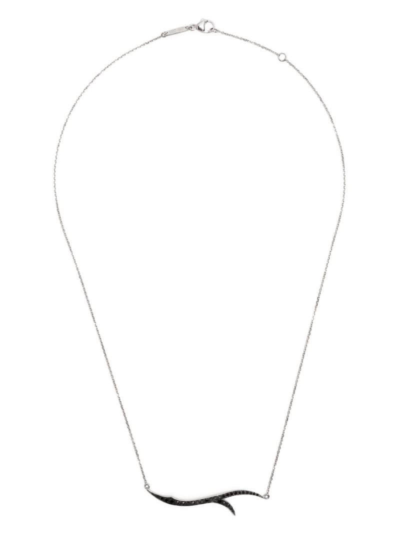 18k White Gold Stem Diamond Necklace