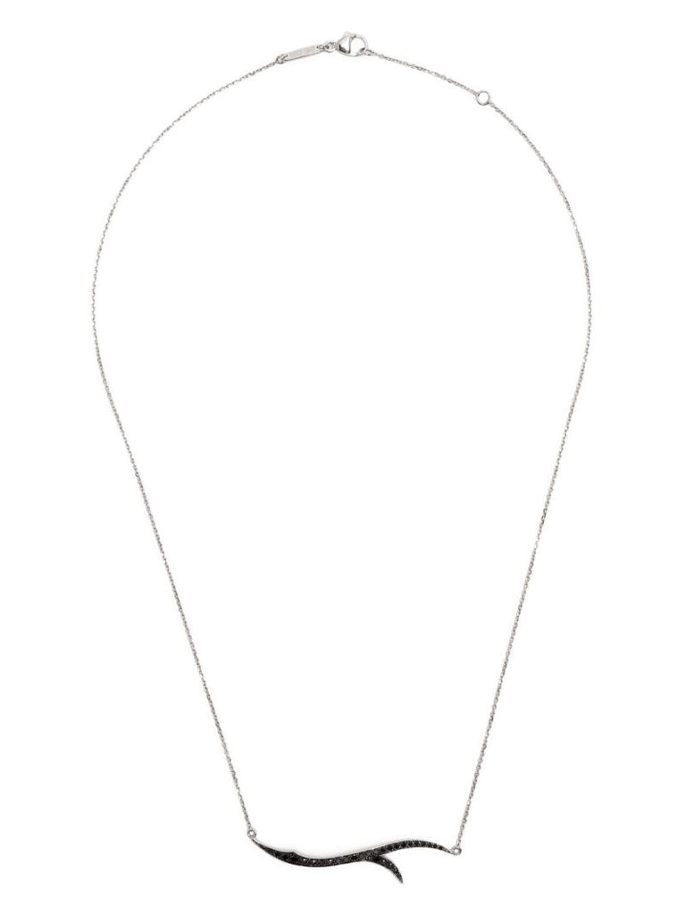 18k White Gold Stem Diamond Necklace