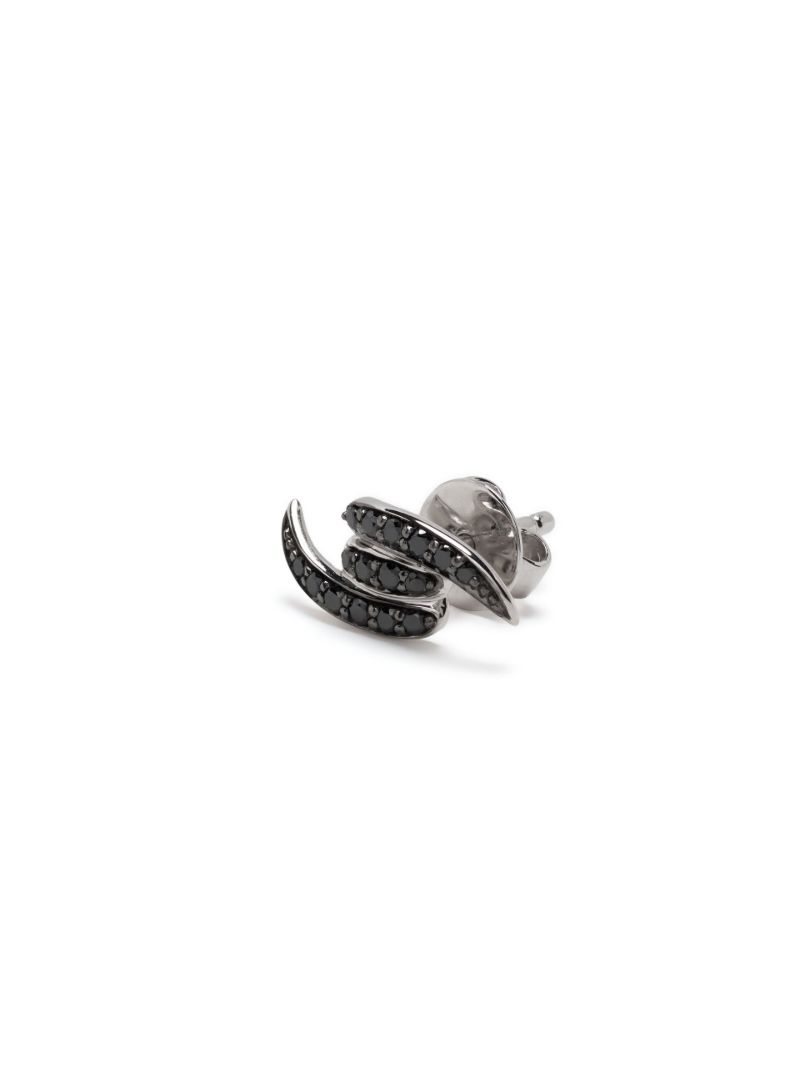 18k White Gold Knot Diamond Stud Earrings
