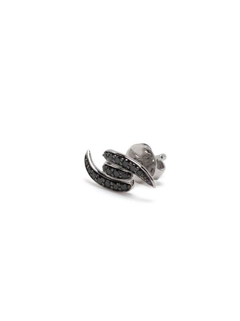 18k White Gold Knot Diamond Stud Earrings