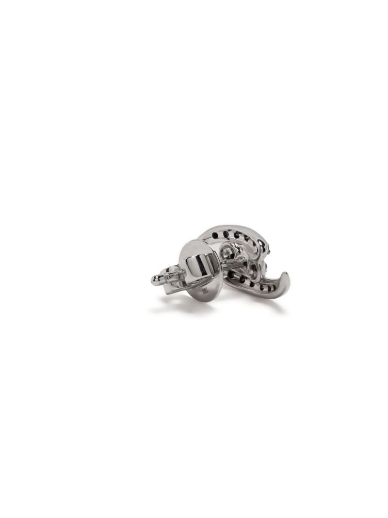 18k White Gold Knot Diamond Stud Earrings