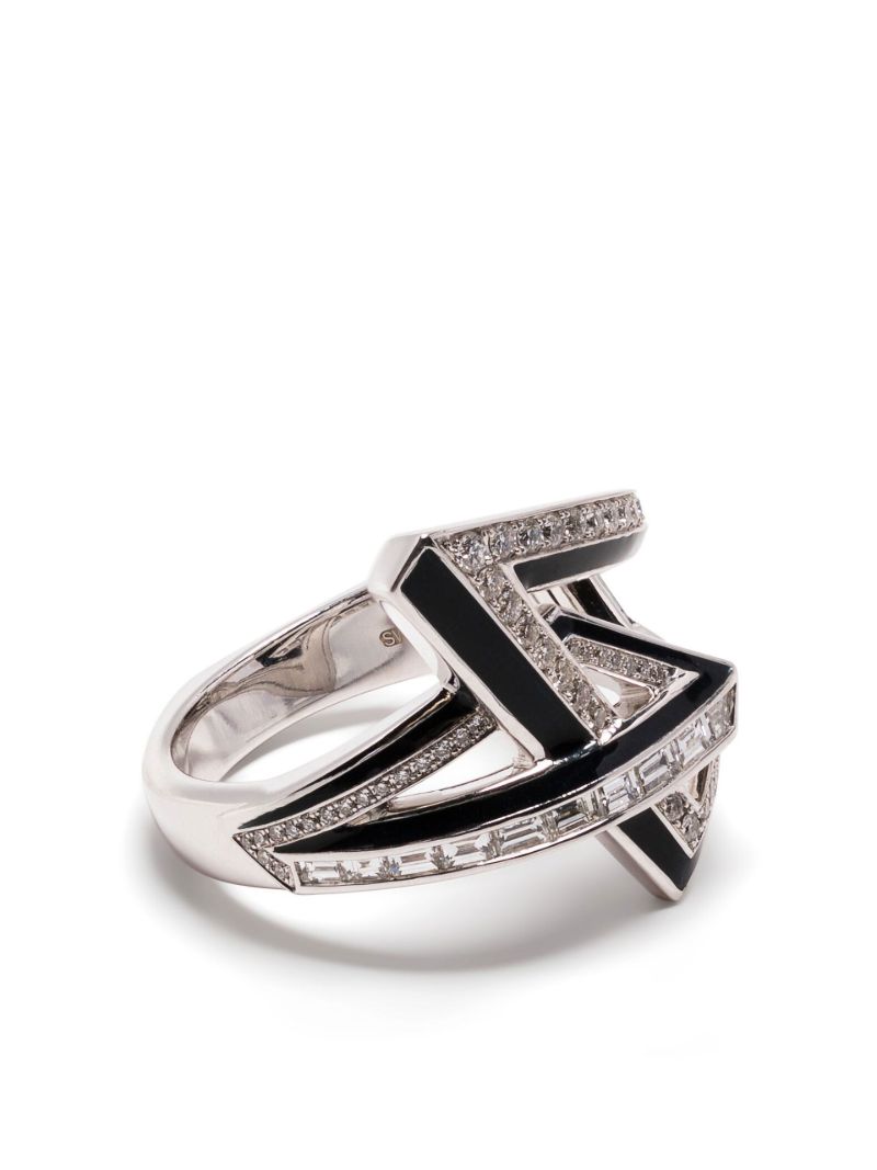 18k White Gold Vertigo Obtuse Diamond Ring