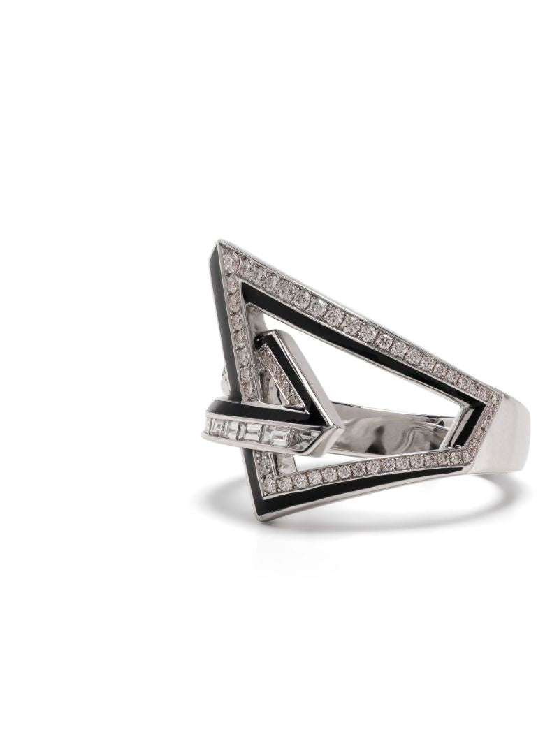 18k White Gold Vertigo Obtuse Diamond Ring