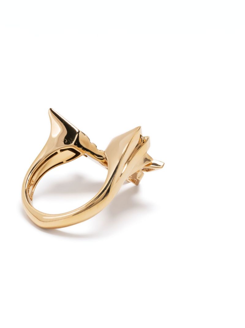 18k Yellow Gold Cocktail Outer Diamond Ring