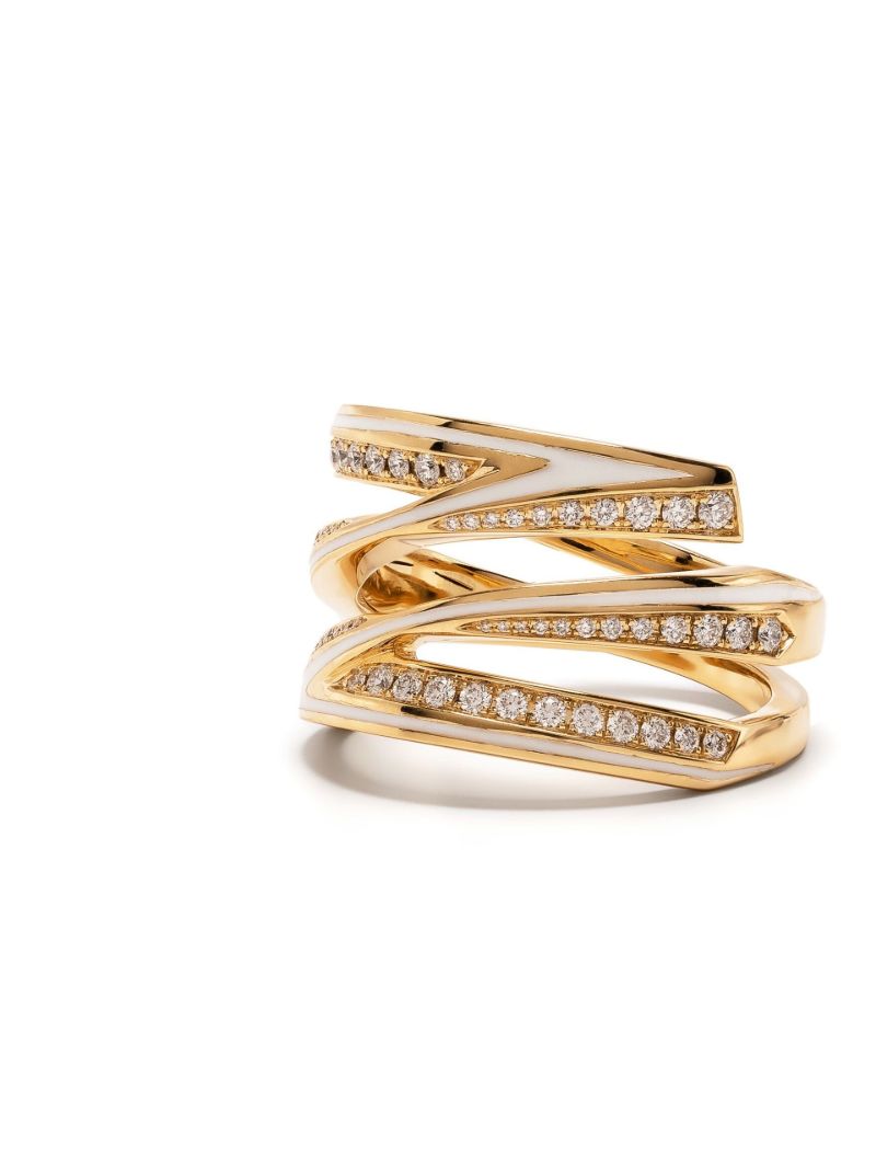 18k Yellow Gold Vertigo Infinity Diamond Ring