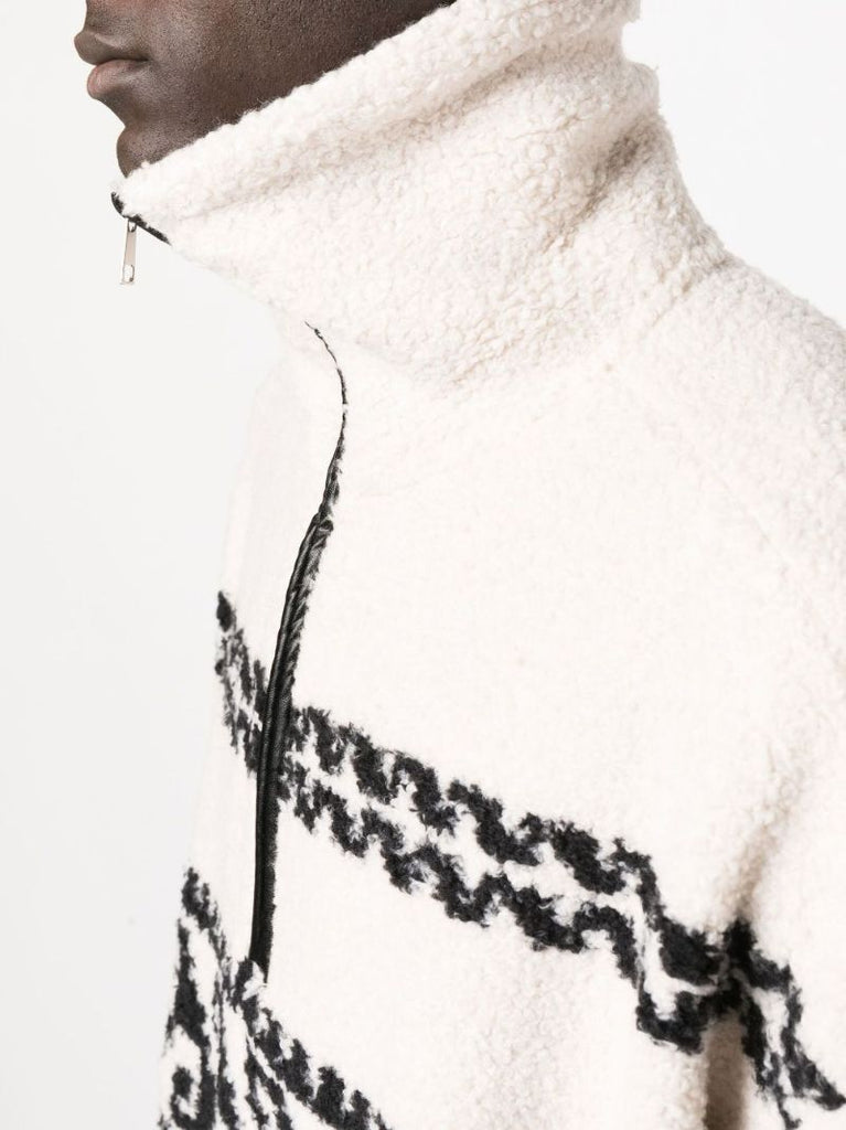 Neutral Marner Printed Fleece Jacket