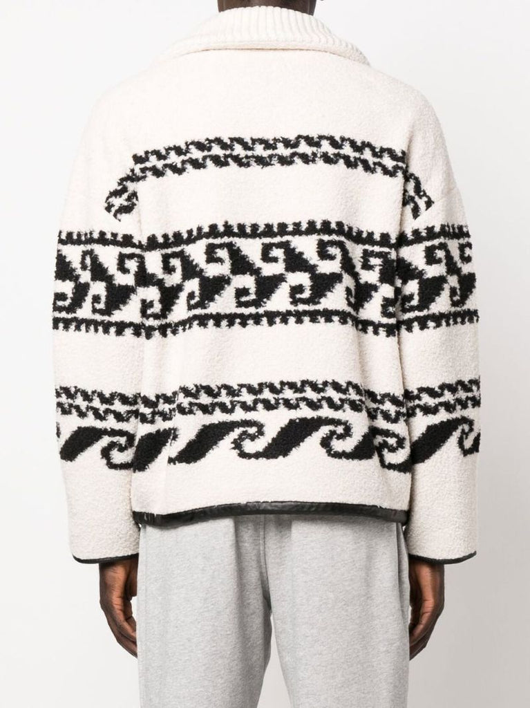 Neutral Marner Printed Fleece Jacket
