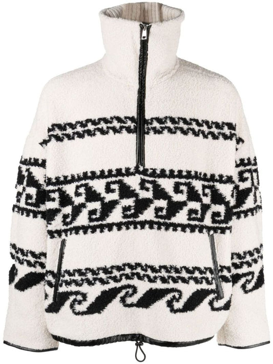 Neutral Marner Printed Fleece Jacket