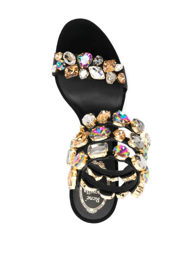 Black Roxanne Rhinestone 105 Sandals