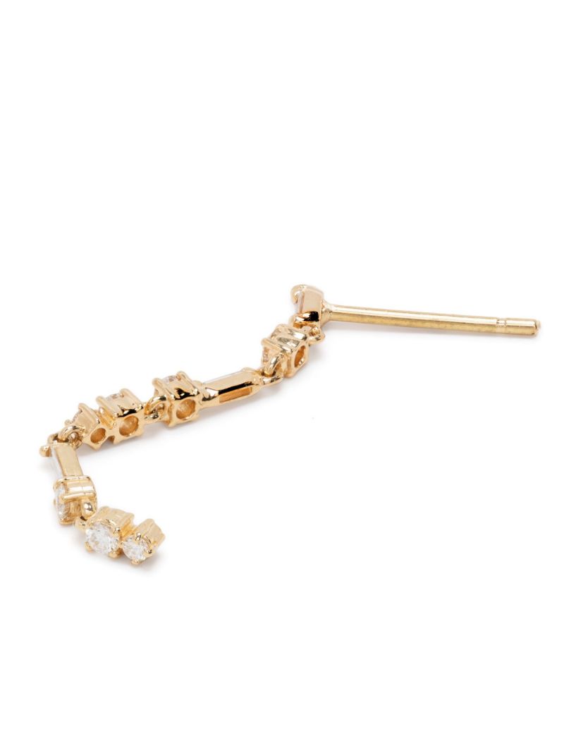 18kt Yellow Gold Thin Dangle Drop Earrings