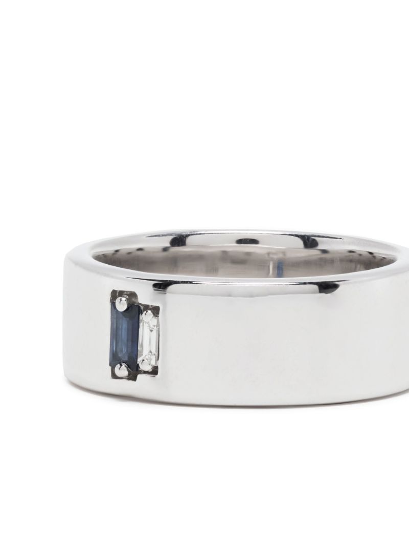 18k White Gold Diamond and Sapphire Ring