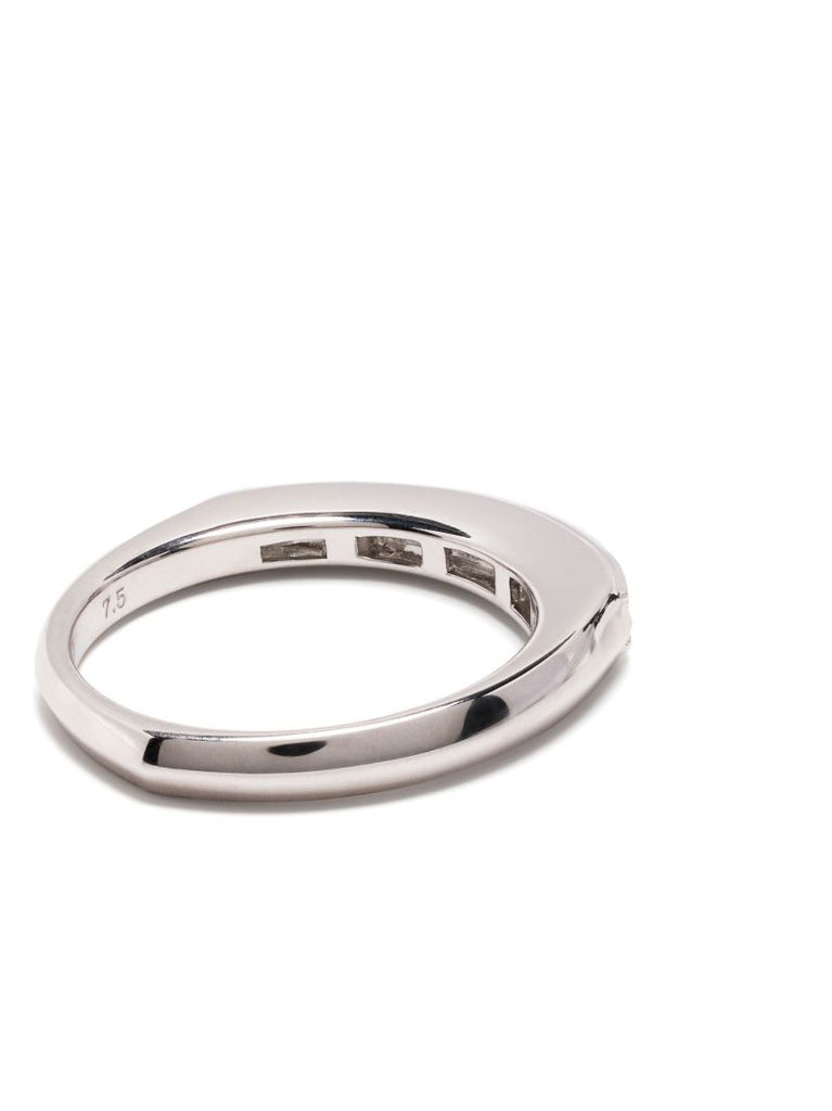 18k White Gold Baguette Stack Diamond Ring