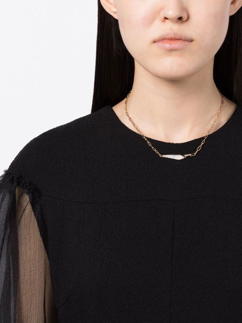 18k Yellow Gold Slimline Shard Diamond Necklace