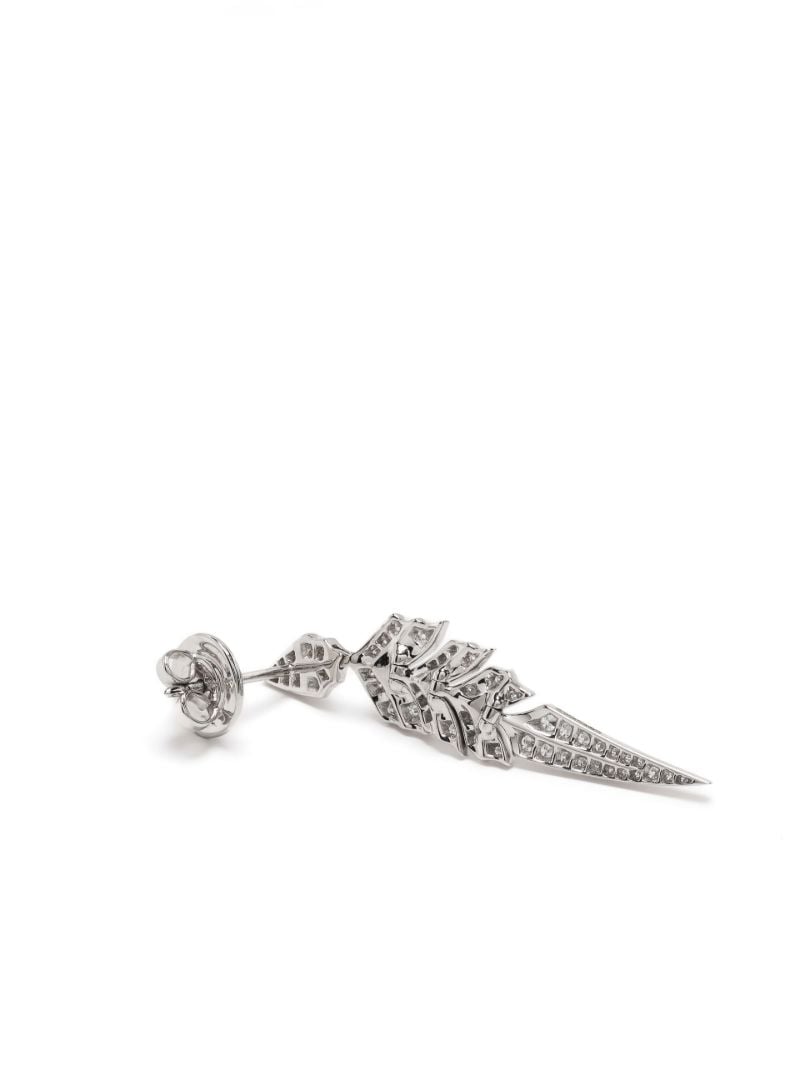 18k White Gold Magnipheasant Diamond Drop Earrings