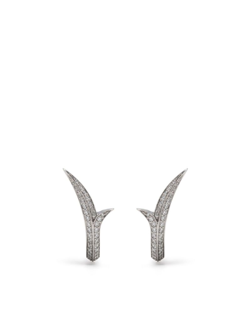 18k White Gold Thorn Embrace Diamond Stud Earrings