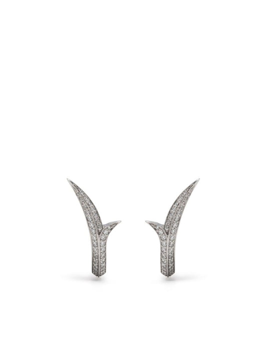 18k White Gold Thorn Embrace Diamond Stud Earrings