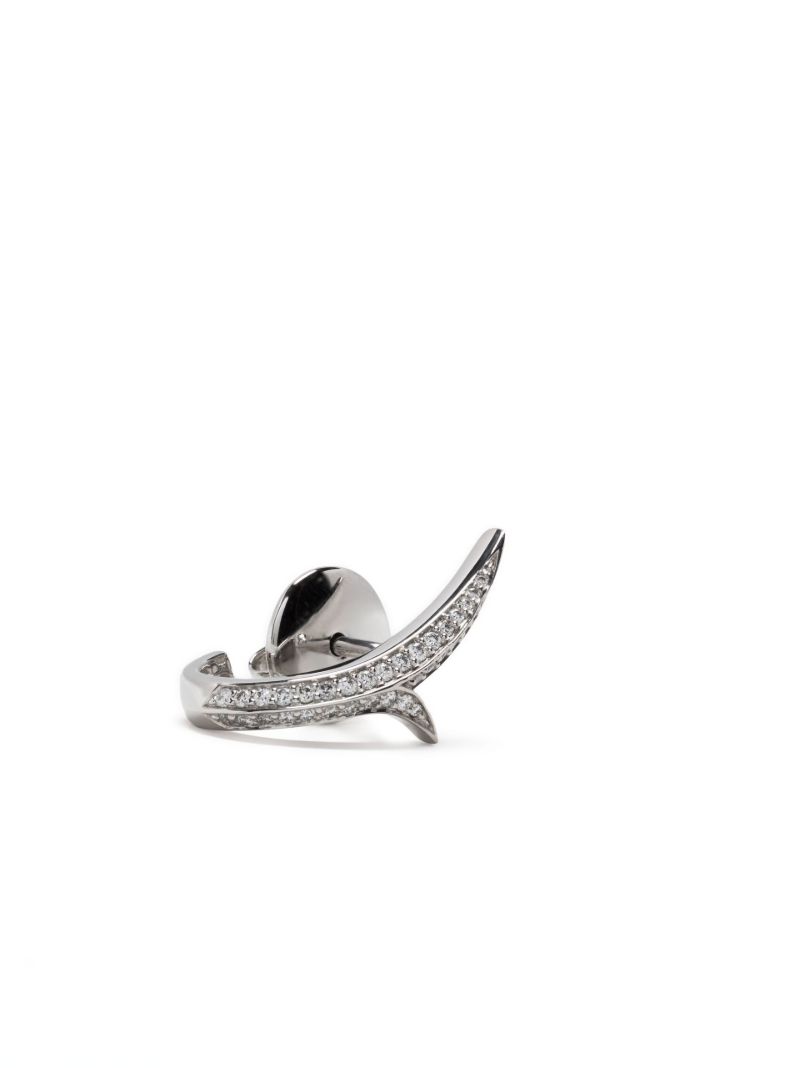 18k White Gold Thorn Embrace Diamond Stud Earrings