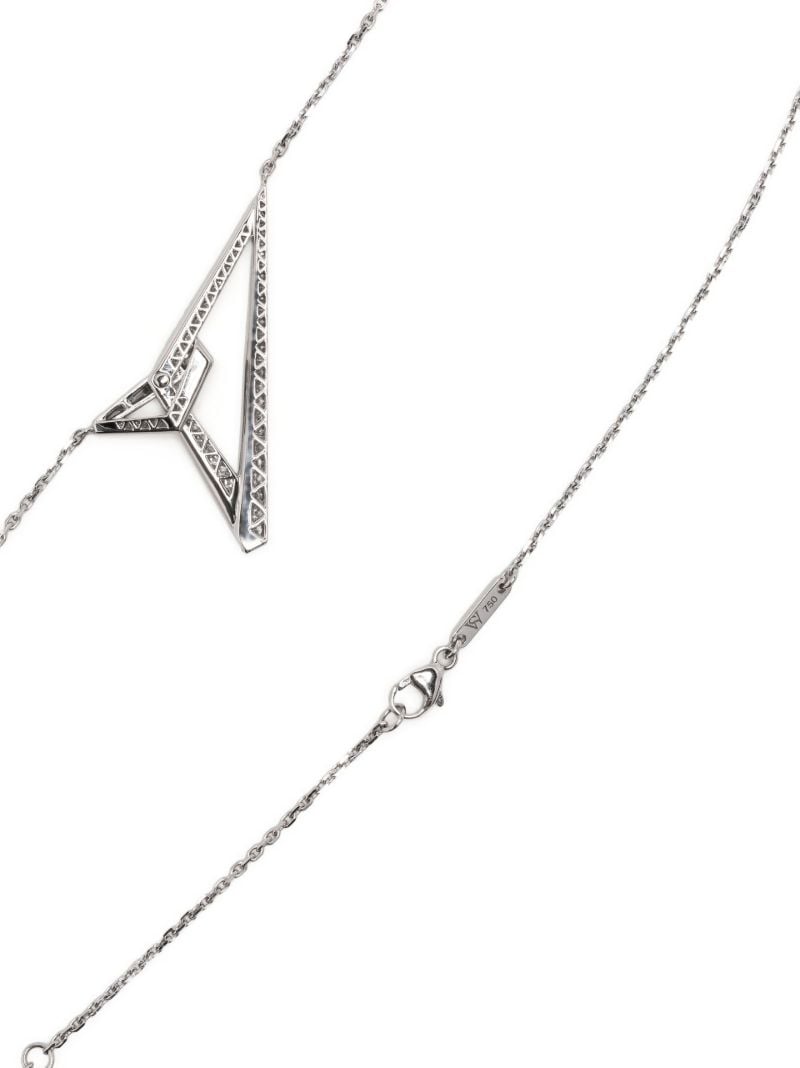 18k White Gold Vertigo Obtuse Diamond Necklace