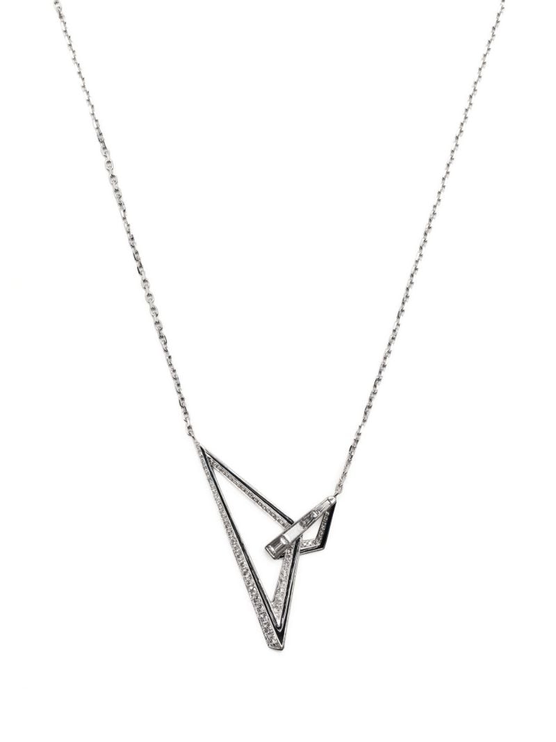 18k White Gold Vertigo Obtuse Diamond Necklace