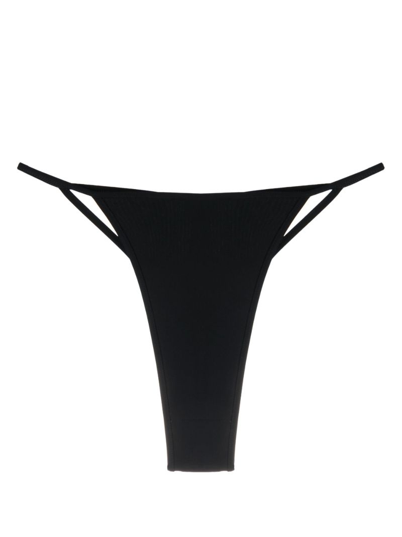 Black Logo Plaque Bikini Bottoms