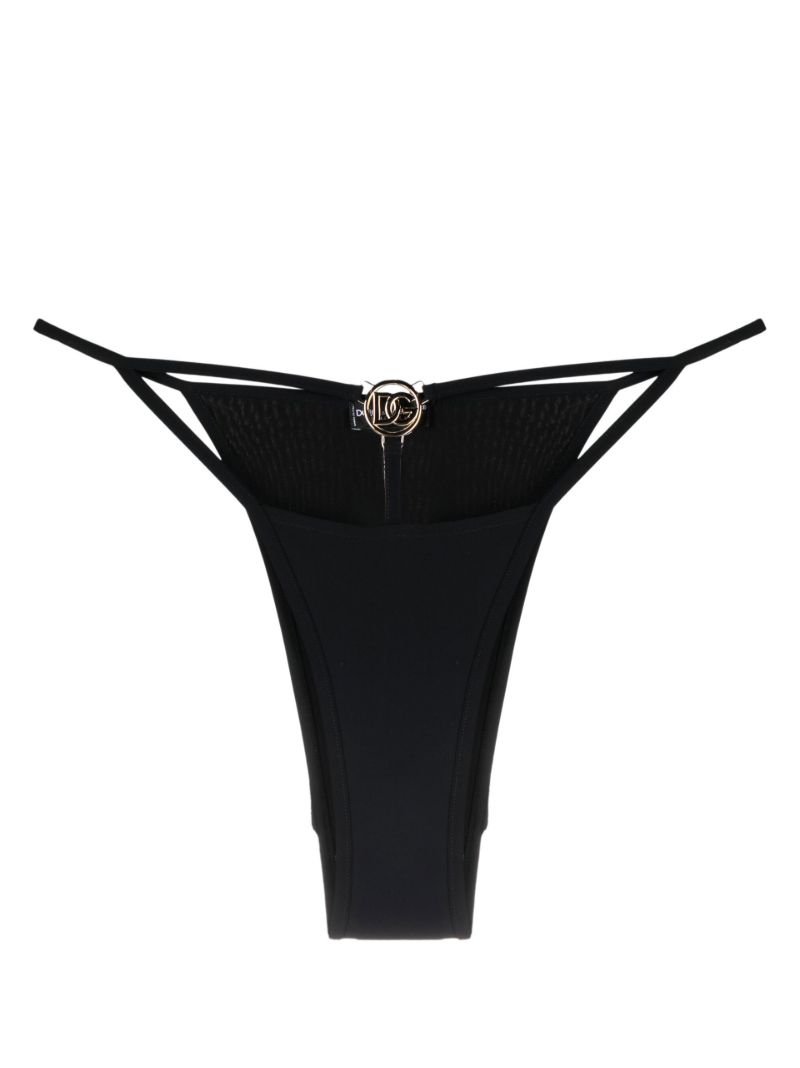 Black Logo Plaque Bikini Bottoms