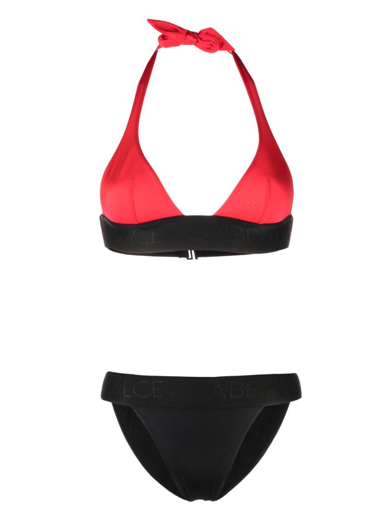 Black and Red Halterneck Bikini
