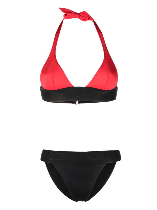 Black and Red Halterneck Bikini