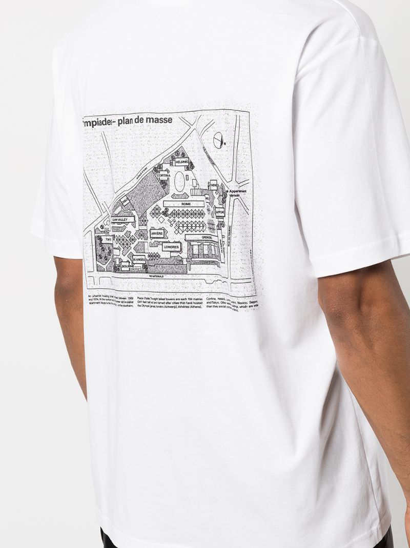 White Logo Print Cotton T-shirt