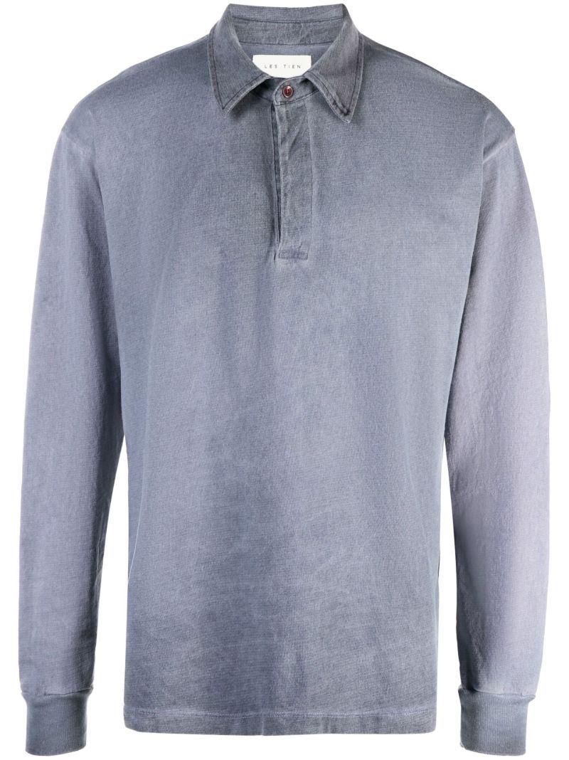Blue Long Sleeve Polo Shirt