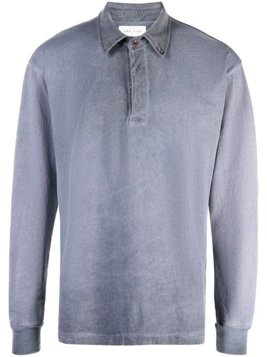 Blue Long Sleeve Polo Shirt