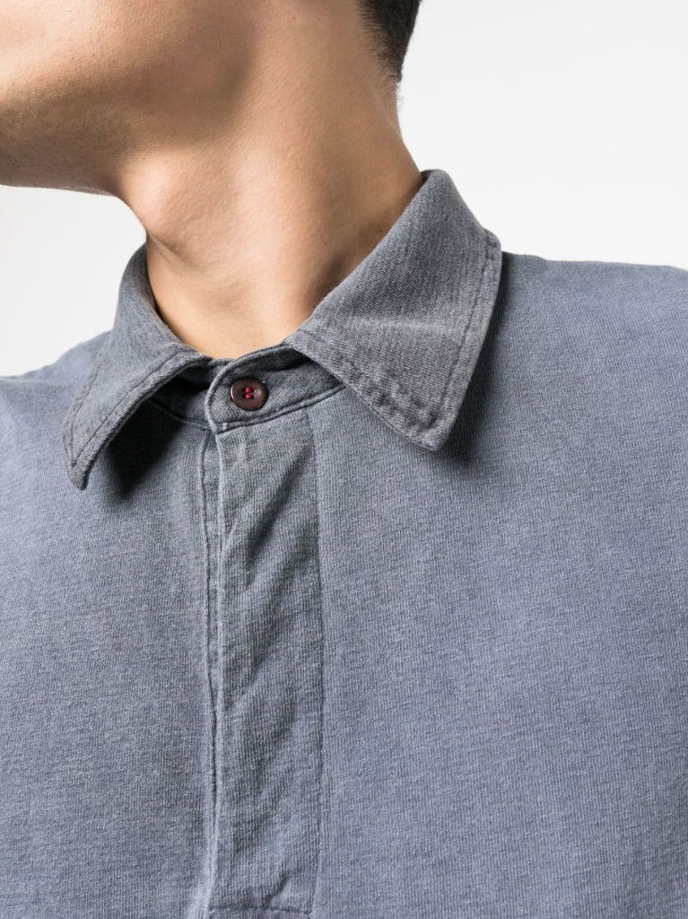 Blue Long Sleeve Polo Shirt