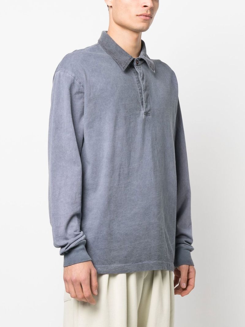 Blue Long Sleeve Polo Shirt